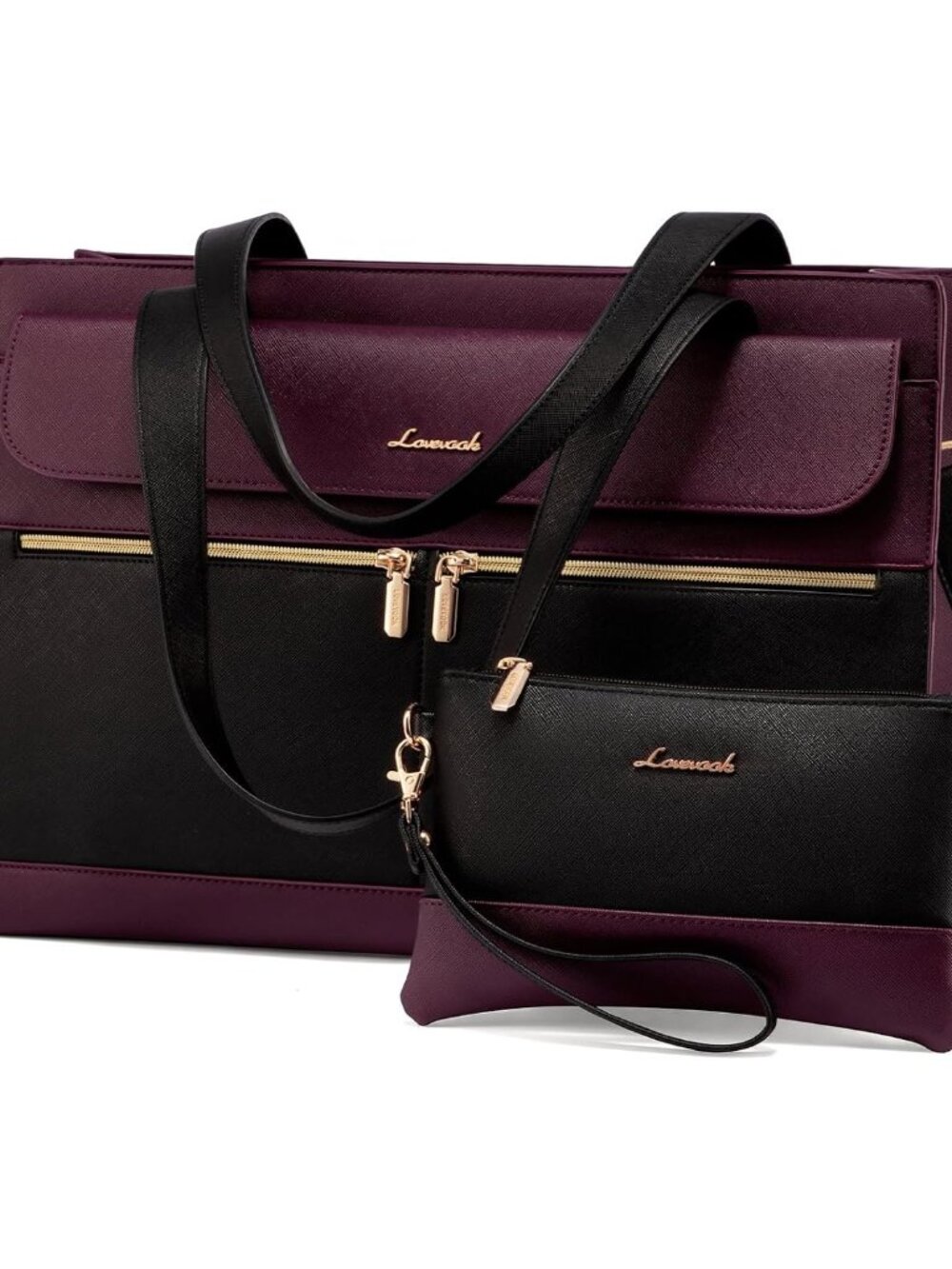 Laptop Bag for Women 17.3 Inch Laptop Tote Work Bags Professional Leather Comput